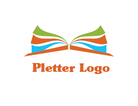 abstract open book logo