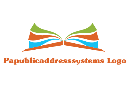 abstract open book logo