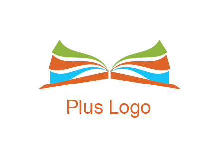 abstract open book logo