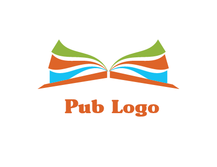 abstract open book logo
