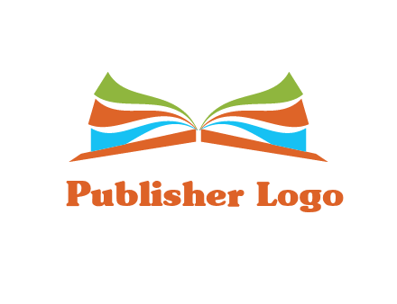 abstract open book logo