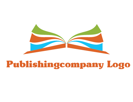 abstract open book logo