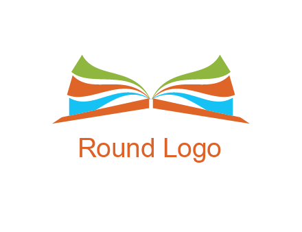 abstract open book logo