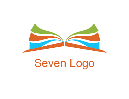 abstract open book logo
