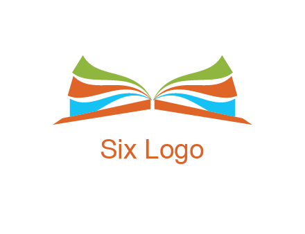 abstract open book logo
