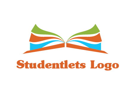abstract open book logo
