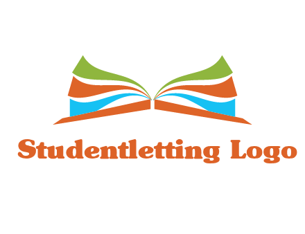 abstract open book logo