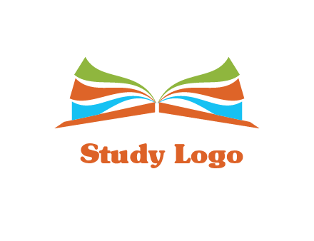 abstract open book logo
