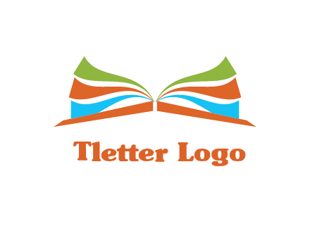 abstract open book logo
