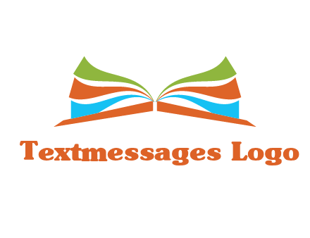 abstract open book logo