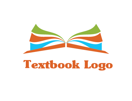 abstract open book logo