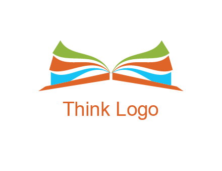 abstract open book logo