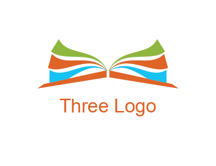 abstract open book logo