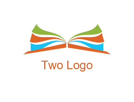 abstract open book logo