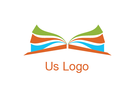 abstract open book logo