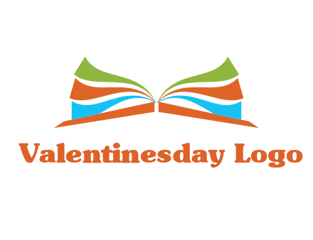 abstract open book logo