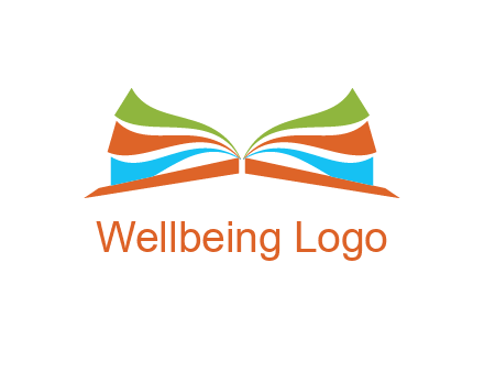 abstract open book logo