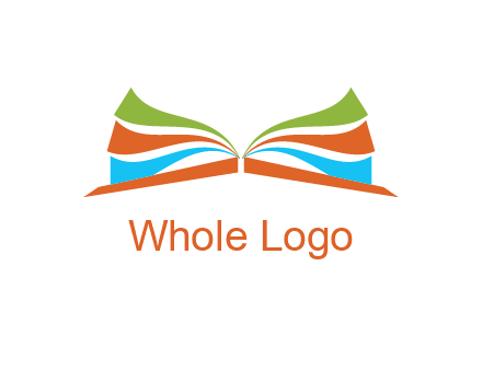abstract open book logo