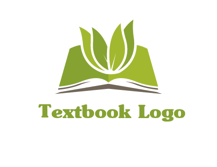 leaves on open book icon