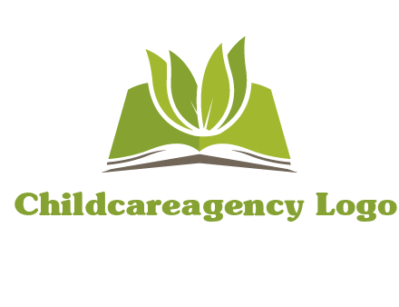 leaves on open book icon