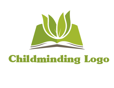 leaves on open book icon