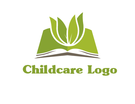 leaves on open book icon
