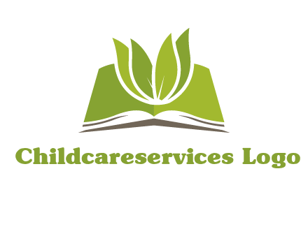 leaves on open book icon