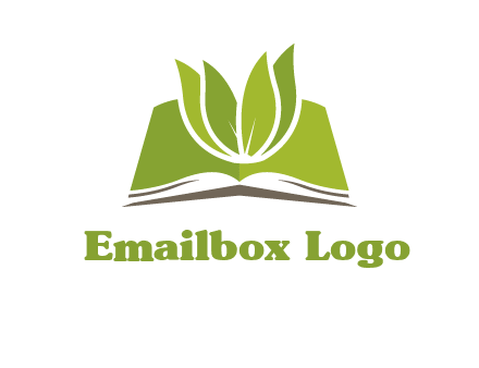 leaves on open book icon