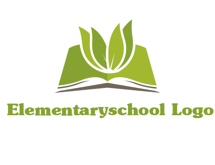 leaves on open book icon