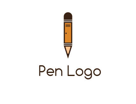 door merged with pencil logo
