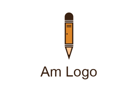door merged with pencil logo