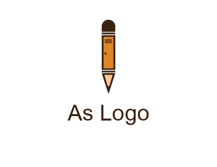 door merged with pencil logo