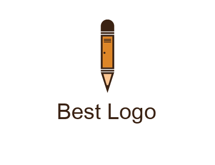 door merged with pencil logo