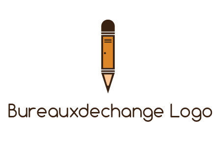 door merged with pencil logo