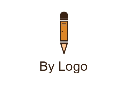 door merged with pencil logo