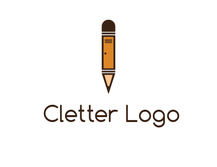 door merged with pencil logo
