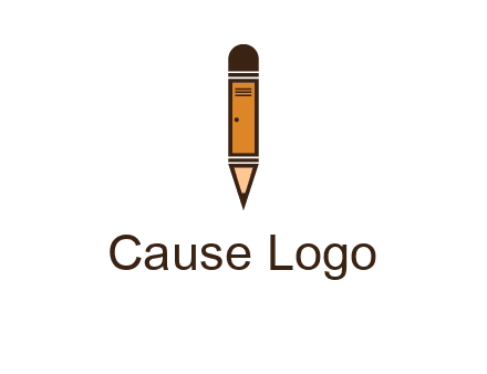 door merged with pencil logo