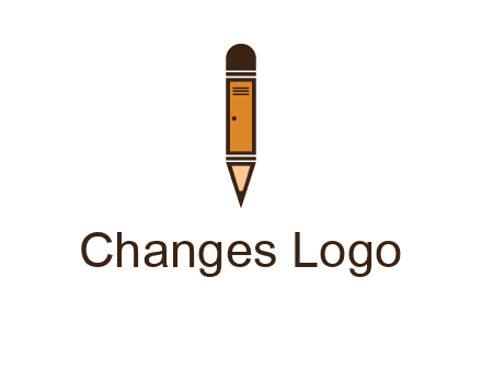 door merged with pencil logo
