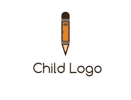 door merged with pencil logo