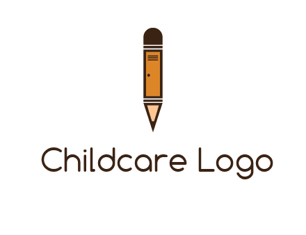 door merged with pencil logo