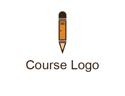 door merged with pencil logo