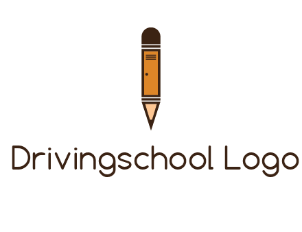 door merged with pencil logo