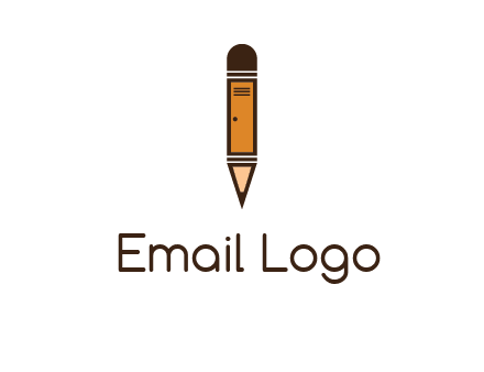 door merged with pencil logo