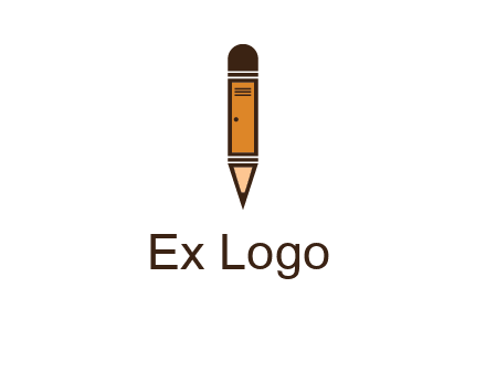 door merged with pencil logo