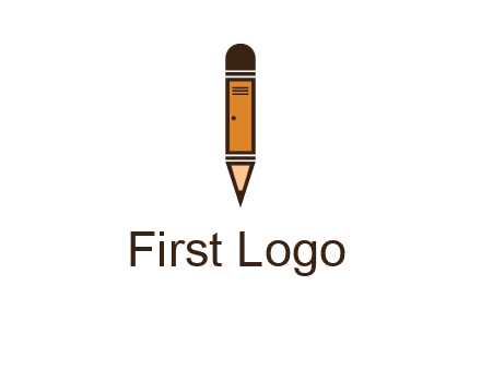door merged with pencil logo