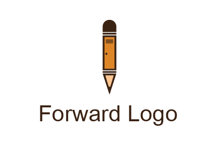 door merged with pencil logo