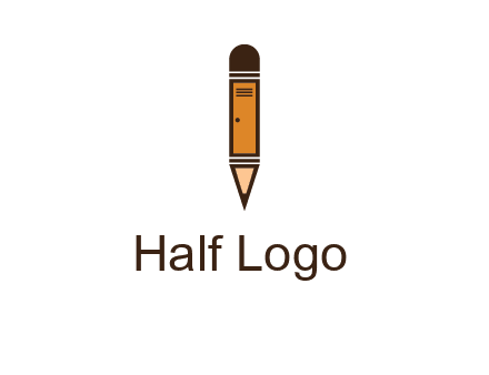 door merged with pencil logo