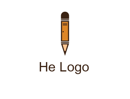 door merged with pencil logo
