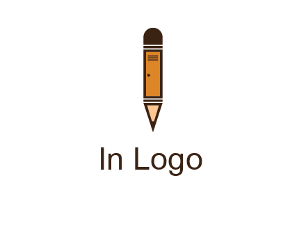 door merged with pencil logo