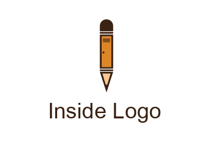 door merged with pencil logo